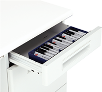 市販の名刺ボックスが綺麗に収納できるペントレー引き出し