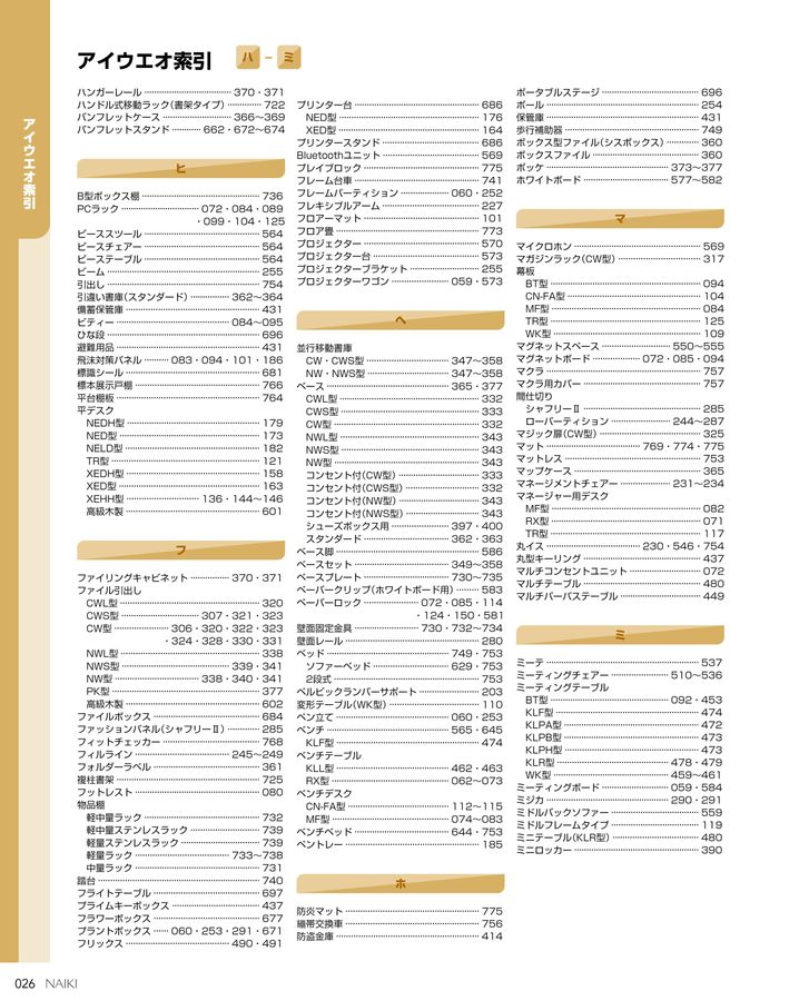 ナイキ オフィス家具総合カタログ 2022 改定版